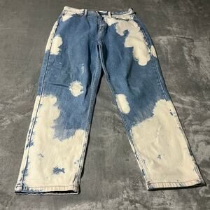 Cello Mom Jeans Womens‎ 11 Blue Acid Wash Denim High Rise Pockets Relaxed Fit